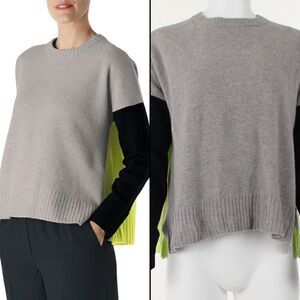 Whistles Freida Colorblocked Wool Sweater